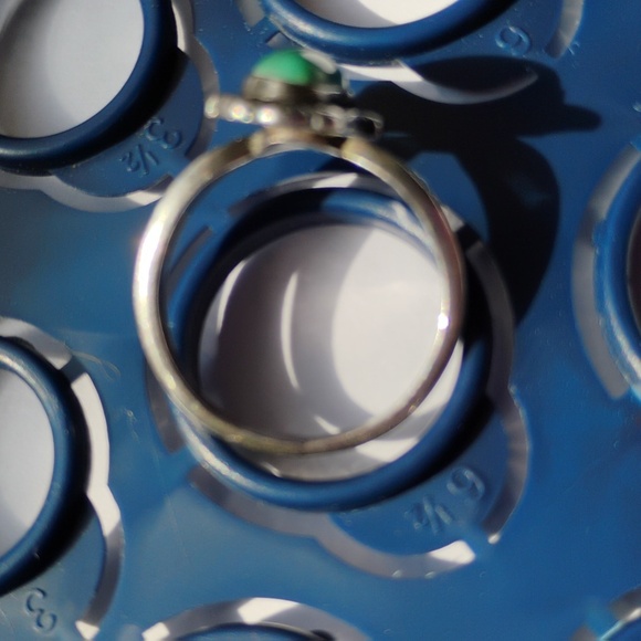 Sterling & Turquoise Silver 925 Band Size 6.6 - Picture 4 of 7